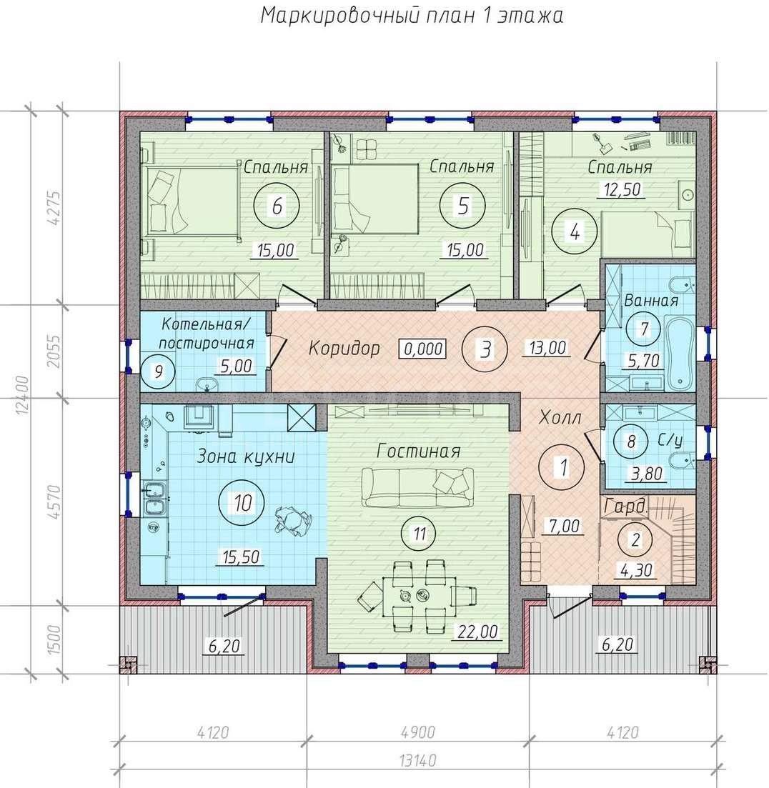 Фото 1-этажный дом 119 м2: 4