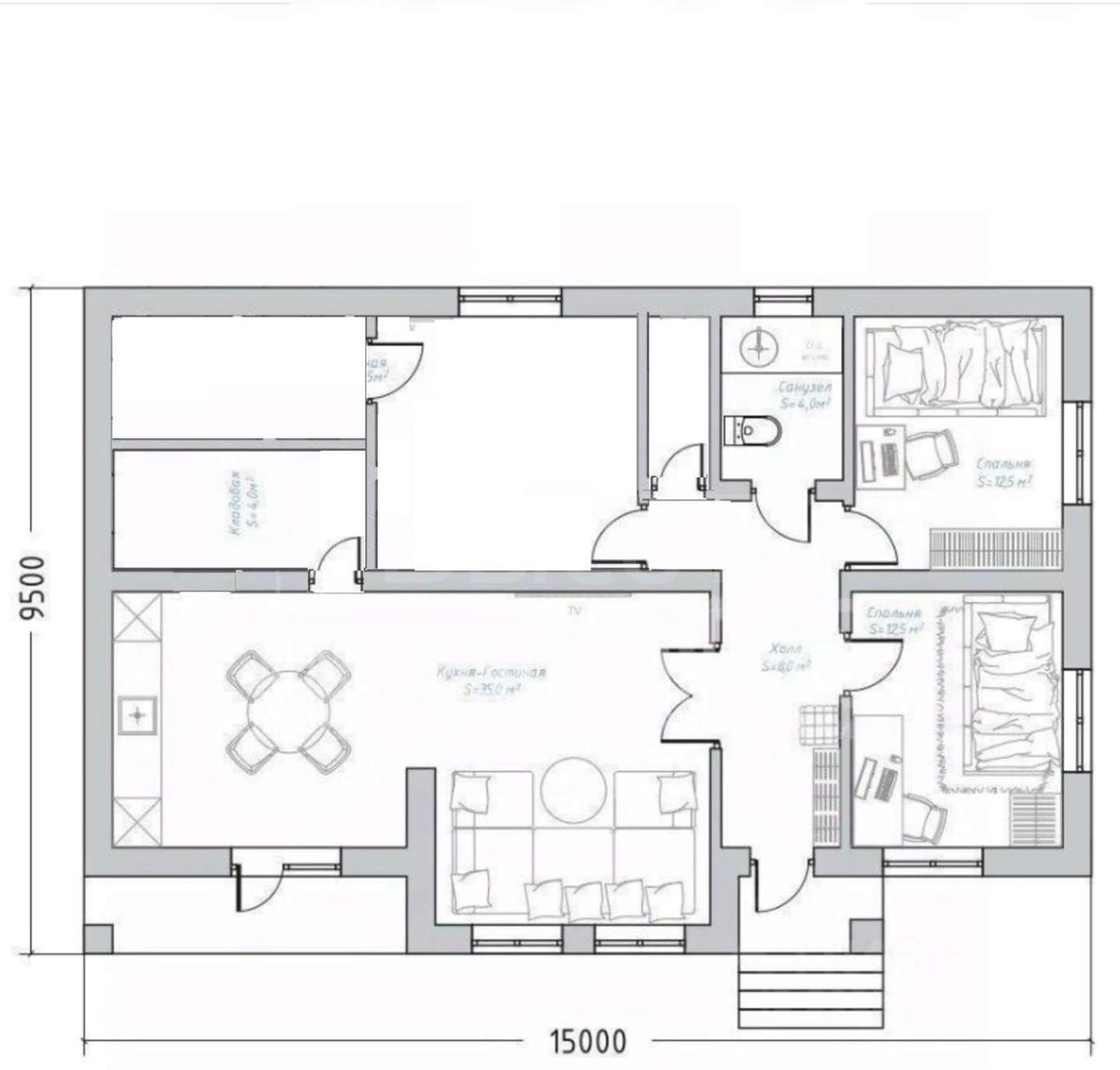 Фото 1-этажный дом 110 м2: 5