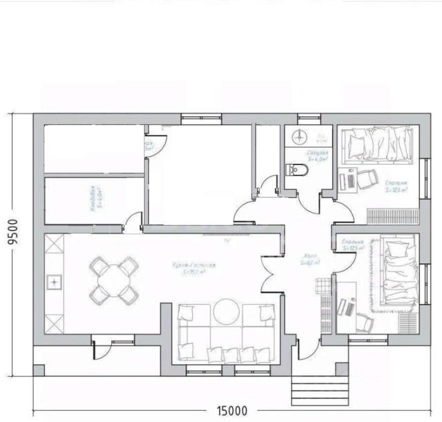 Фото 1-этажный дом 110 м2: 5