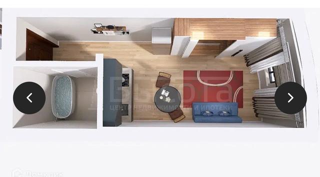 Фото 1 комнатная квартира 23.1 м2 этаж 2/18: 3