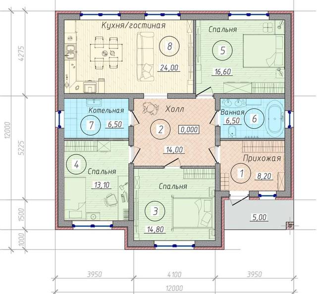 Фото 1-этажный дом 144 м2: 5