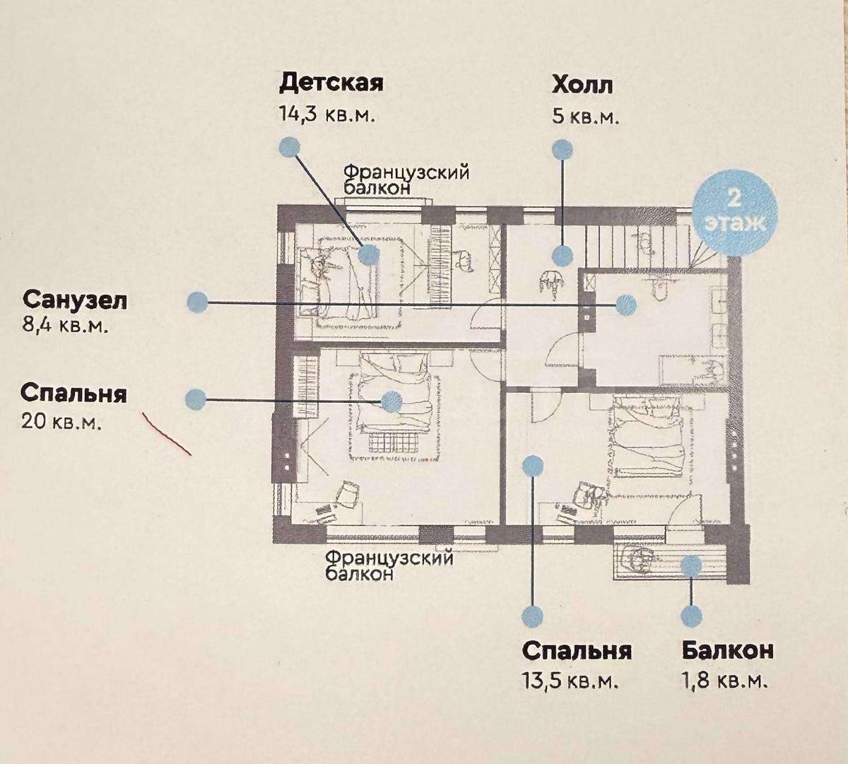Фото 2-этажный таунхаус 96 м2: 9
