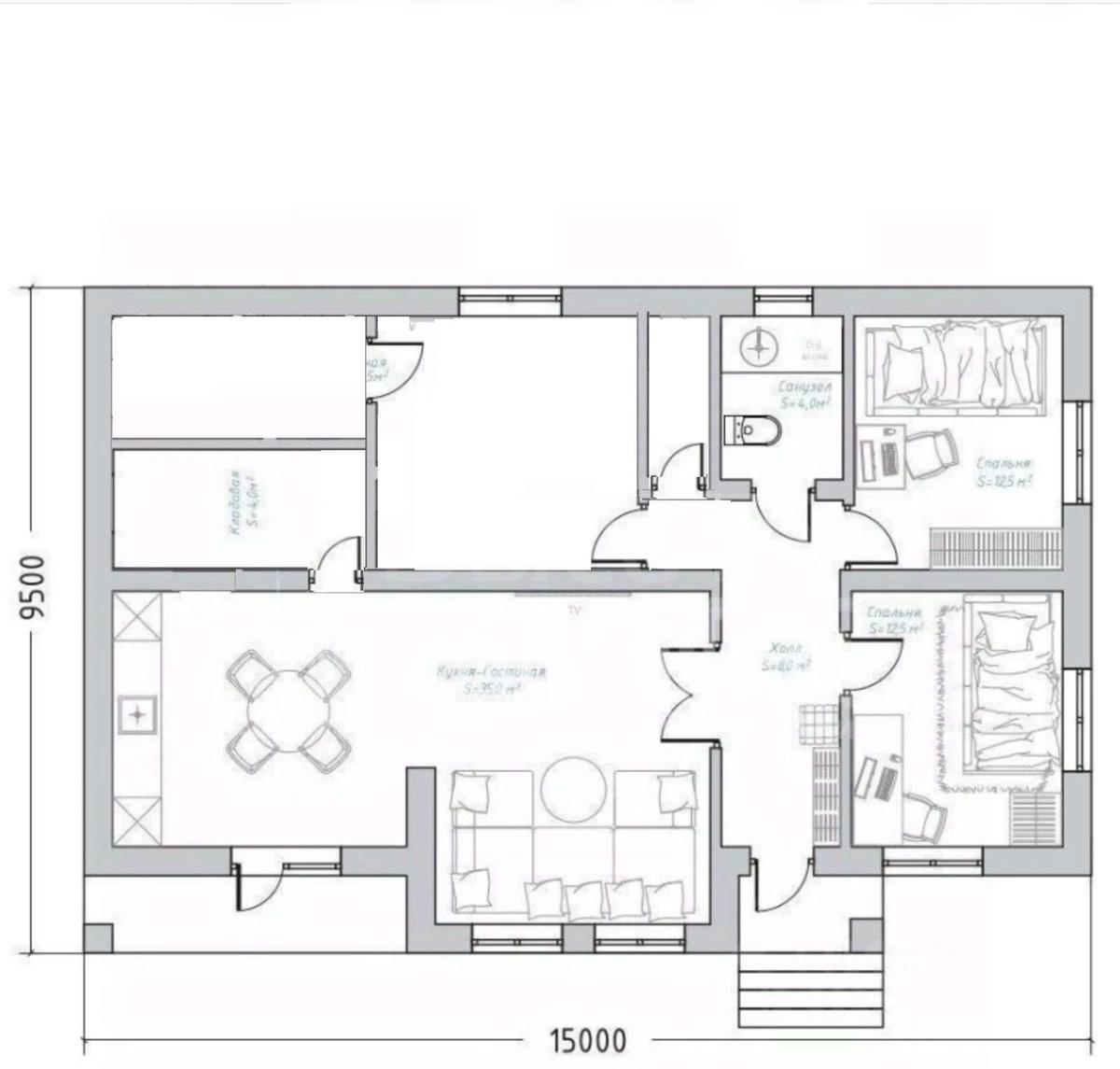 Фото 1-этажный дом 102 м2: 16