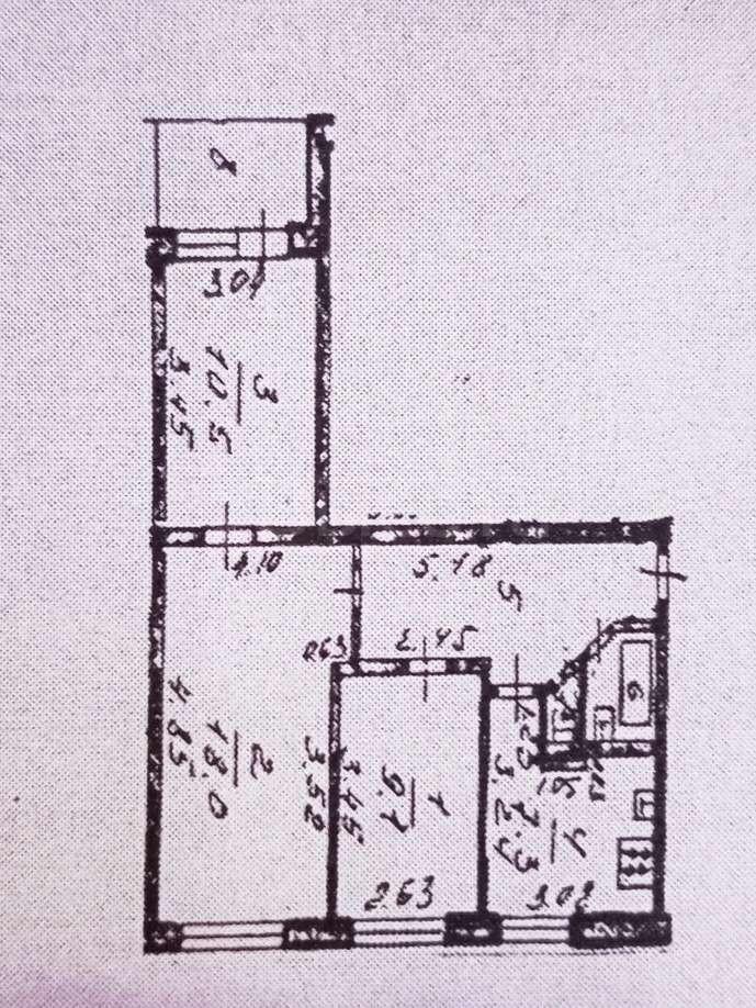 Фото 3 комнатная квартира 56.1 м2 этаж 2/9: 14