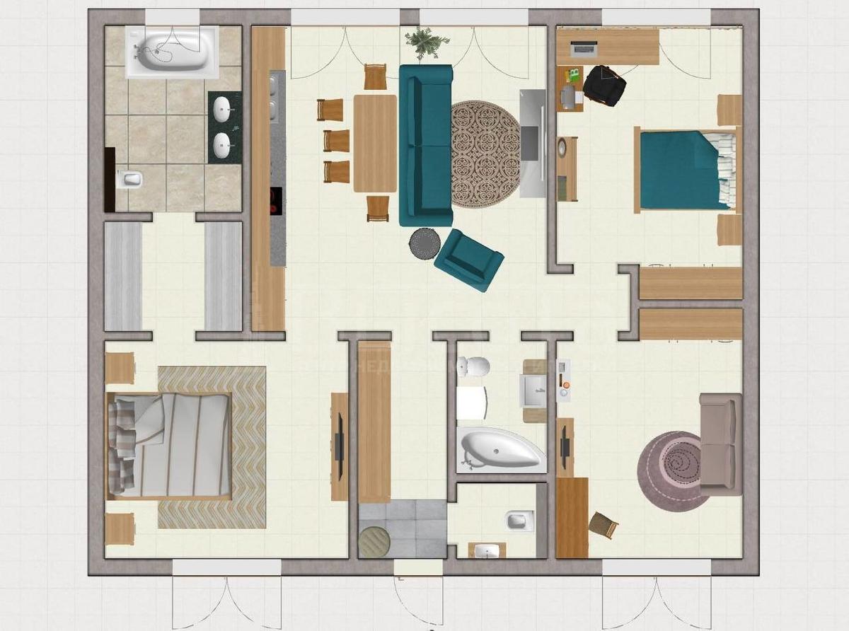 Фото 1-этажный дом 120 м2: 8