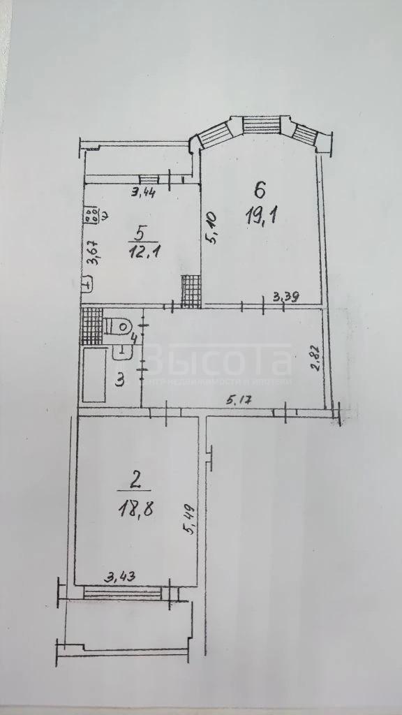Фото 2 комнатная квартира 72 м2 этаж 11/17: 11