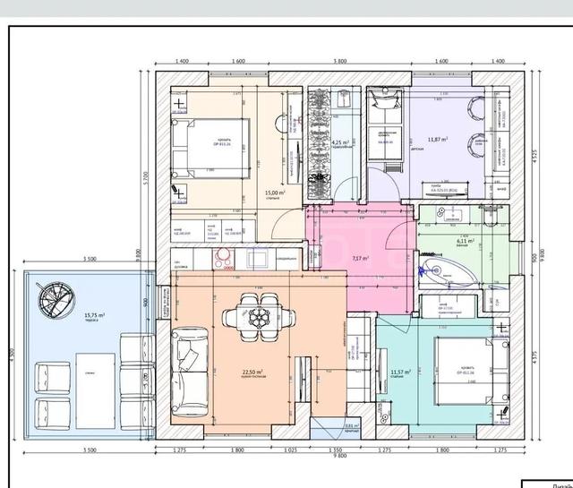 Фото 1-этажный дом 95 м2: 16