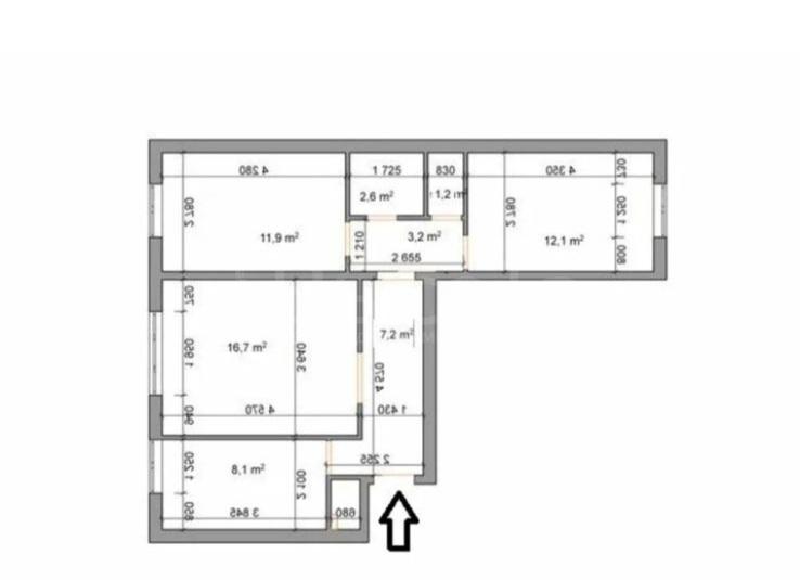 Фото 3 комнатная квартира 62.1 м2 этаж 4/9: 23