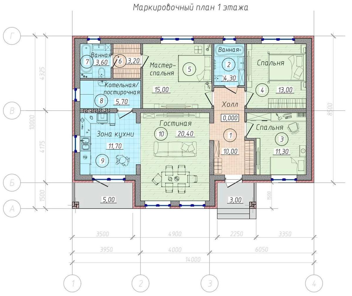 Фото 1-этажный дом 106 м2: 1