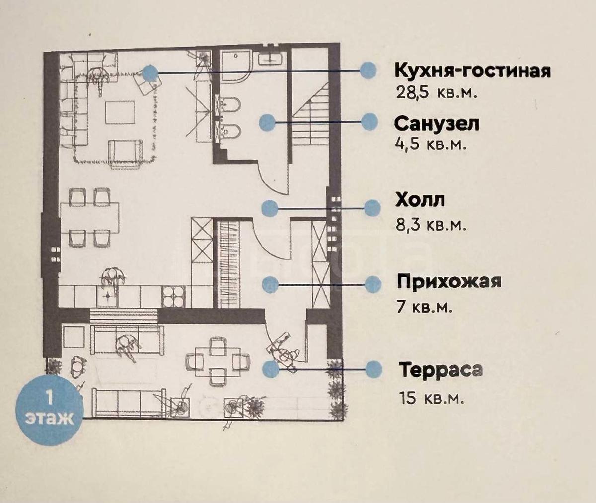Фото 2-этажный таунхаус 96 м2: 19