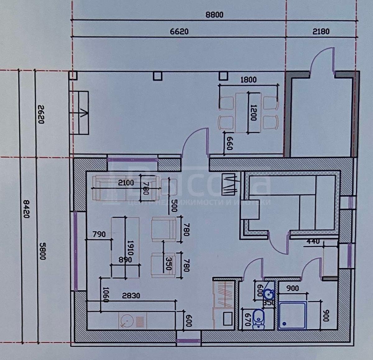 Фото 1-этажный коттедж 74 м2: 3